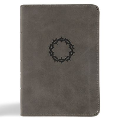 Picture of NASB Large Print Compact Reference Bible, Charcoal Leathertouch
