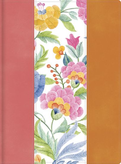 Picture of Rvr 1960 Biblia de Apuntes Tamaño Personal, Rosa/ Naranja, Tela Sobre Tapa Dura