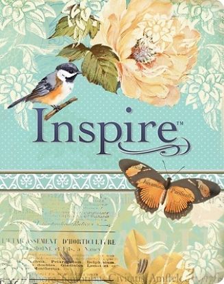 Picture of Inspire Bible Nlt, Filament Enabled (Leatherlike, Vintage Blue/Cream)