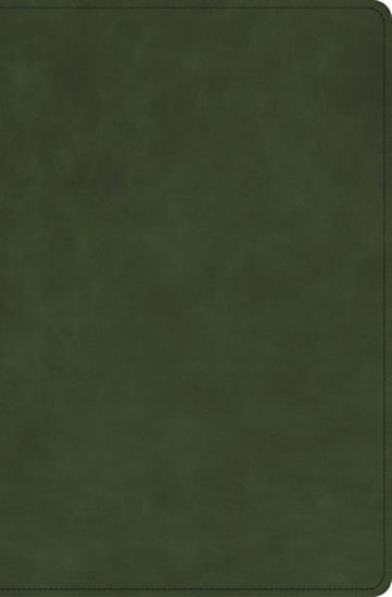 Picture of CSB Single-Column Compact Bible, Holman Handcrafted Collection, Zipper Closure, Olive Premium Calfskin