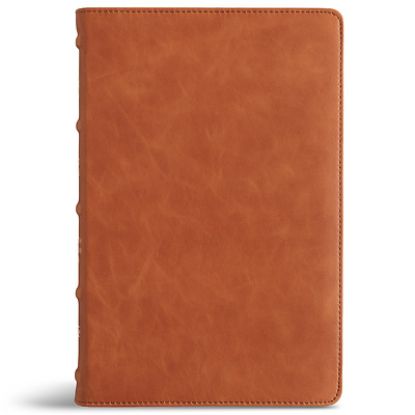 Picture of CSB Thinline Bible, Optimal Type, Holman Handcrafted Collection, Marbled Chestnut Premium Calfskin