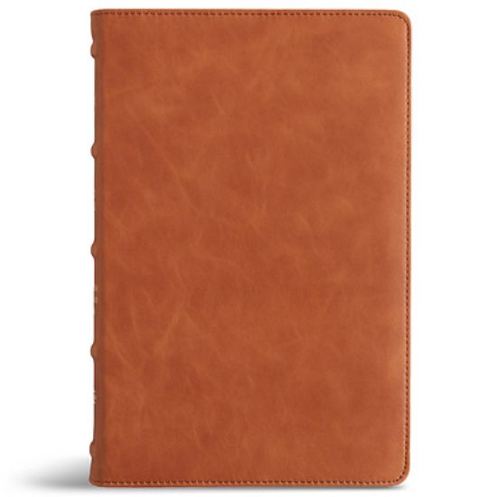 Picture of CSB Thinline Bible, Optimal Type, Holman Handcrafted Collection, Marbled Chestnut Premium Calfskin