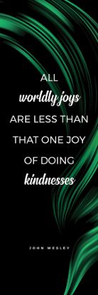 Picture of All Worldly Joys Color Swirl Words of Wesley Hanging Banner