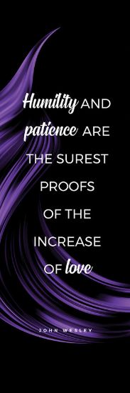 Picture of Humilty and Patience Color Swirl Words of Wesley Hanging Banner