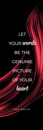 Picture of Let Your Words Color Swirl Words of Wesley Hanging Banner
