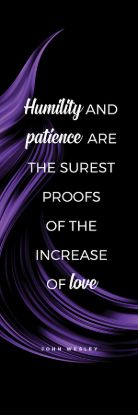 Picture of Humilty and Patience Color Swirl Words of Wesley Hanging Banner