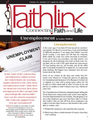 Picture of Faithlink - Unemployment (4/19/2020)