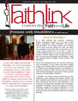 Picture of Faithlink - Persons with Disabilities (11/29/2020)