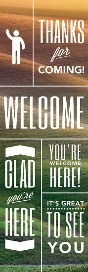 Picture of Phrases Welcome 2' x 6' Banner