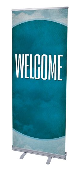 Picture of Celestial Welcome RollUp Banner with Stand