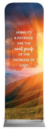 Picture of Humilty and Patience Nature Scene Words of Wesley Sleeve Banner