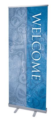 Picture of Cross Welcome RollUp Banner with Stand