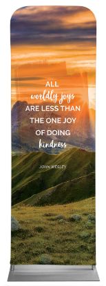 Picture of All Worldly Joys Nature Scene Words of Wesley Sleeve Banner
