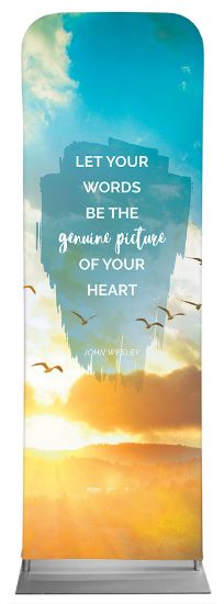Picture of Let Your Words Nature Scene Words of Wesley Sleeve Banner