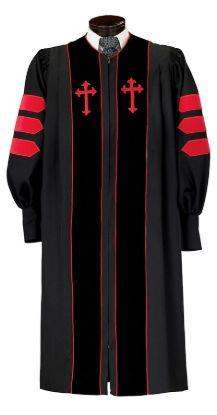 Picture of Pulpit Robe with Pleated Velvet Front