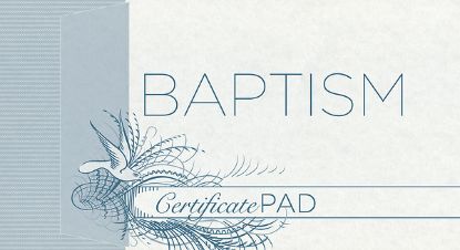 Picture of Baptism Certificate Pad Pad