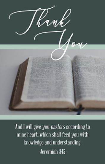 Picture of PKG 100 Pastor Appreciation Thank You Bulletin