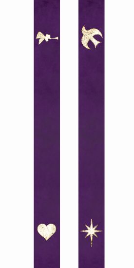 Picture of Chrismons Advent Bible Bookmark - Purple