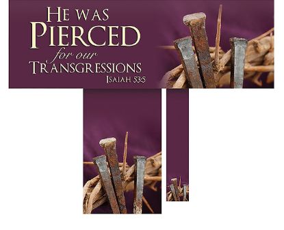 Picture of He Was Pierced Lent 3 Piece Altar Set